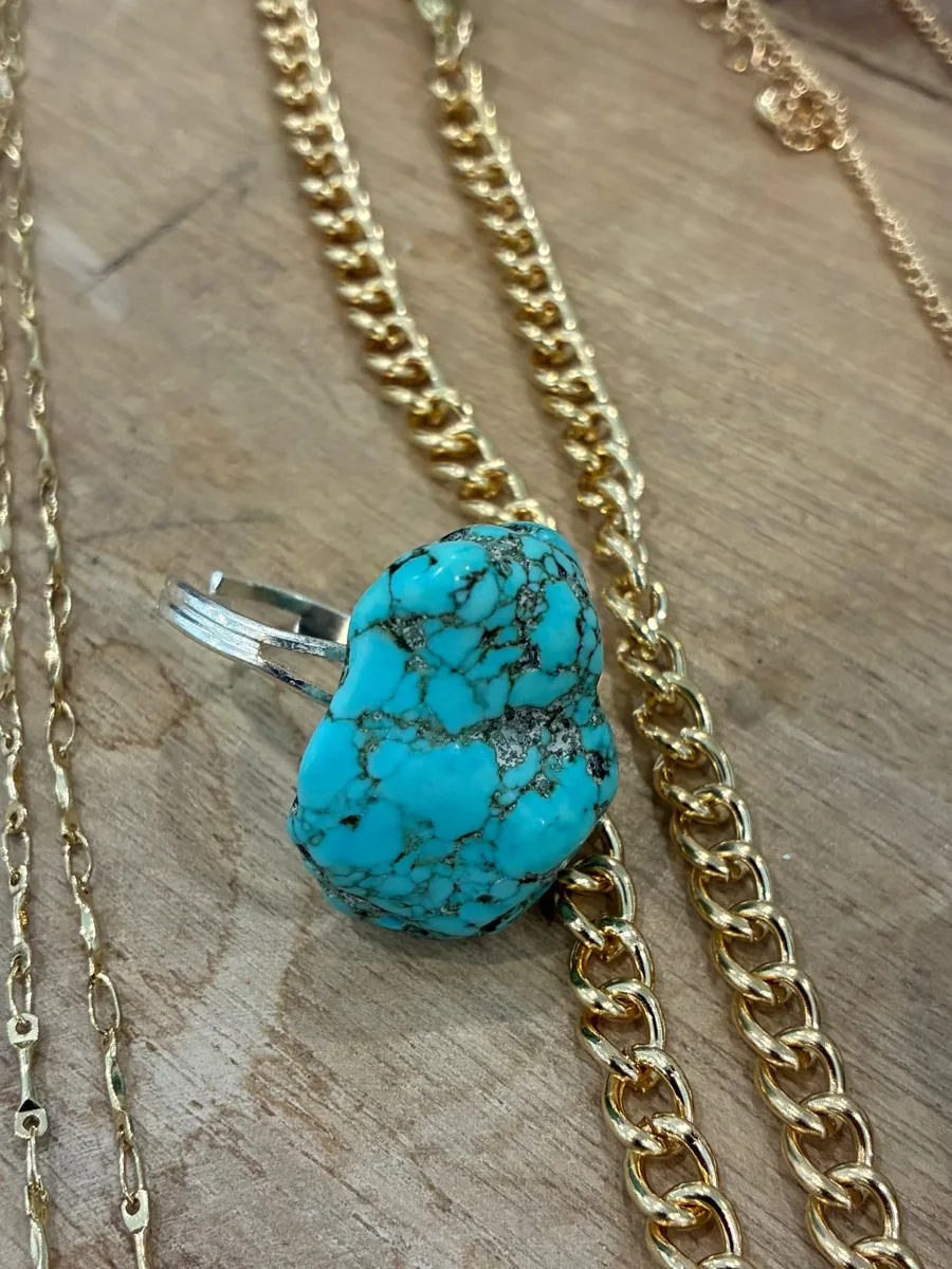 Blue Current Ring — handmade one-of-one piece by Family Tides Jewelry